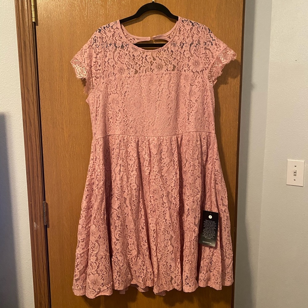 Blush lace dress